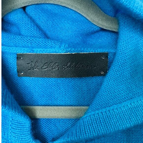 The Elder Statesman Blue Green Ombre Zip Hooded Cashmere Sweater XL - Picture 6 of 14